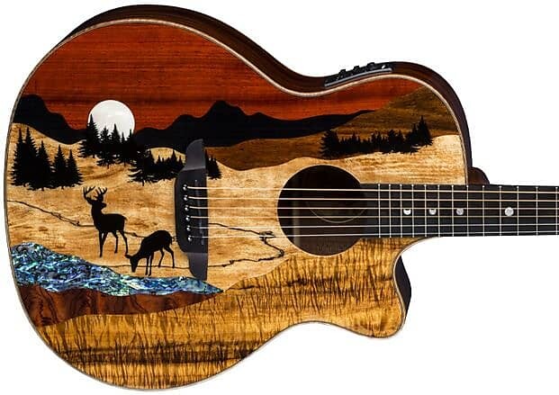 

Акустическая гитара Luna Vista Deer Tropical Wood Acoustic / Electric w/Case, New, Free Shipping, Video Demo!