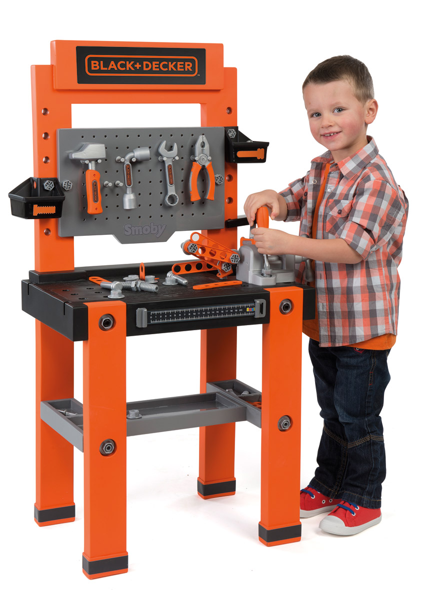 Игровой набор Smoby Toy B+D мастерская, оранжевый / серый