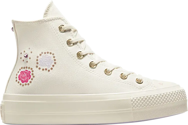 

Кроссовки Wmns Chuck Taylor All Star Platform High 'Gem Shine', кремовый