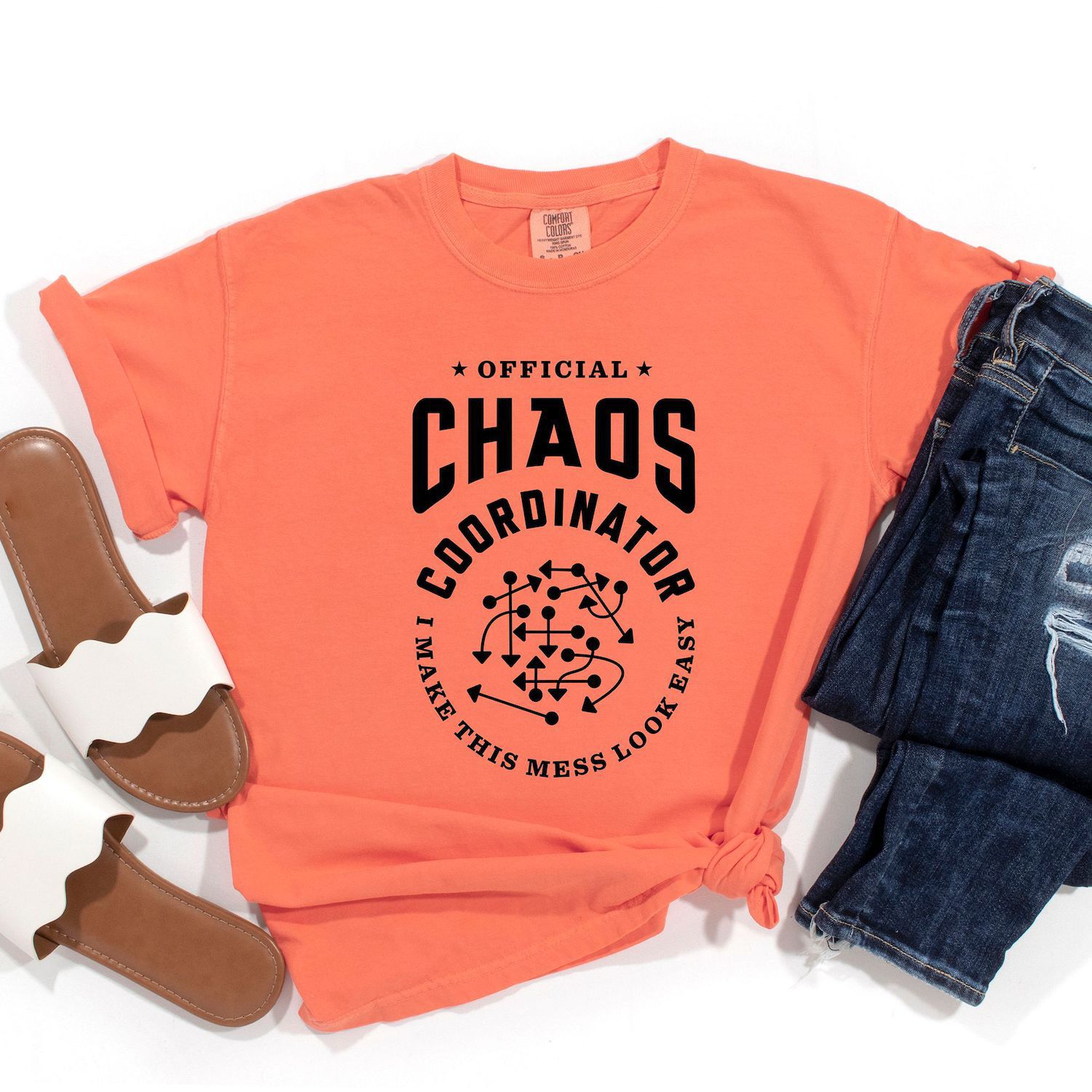 Официальные футболки Chaos координатора, окрашенные в готовую одежду Simply Sage Market футболки good mood club со смайликами окрашенные в готовую одежду simply sage market