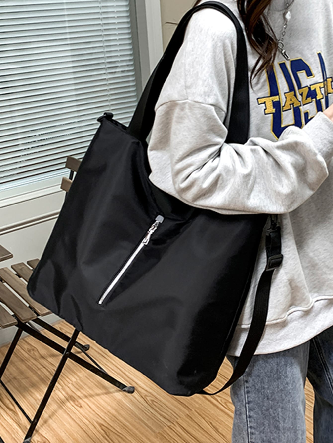 Легкая деловая повседневная большая сумка через плечо для девочек-подростков, черный большая деловая сумка lakestone edmund black