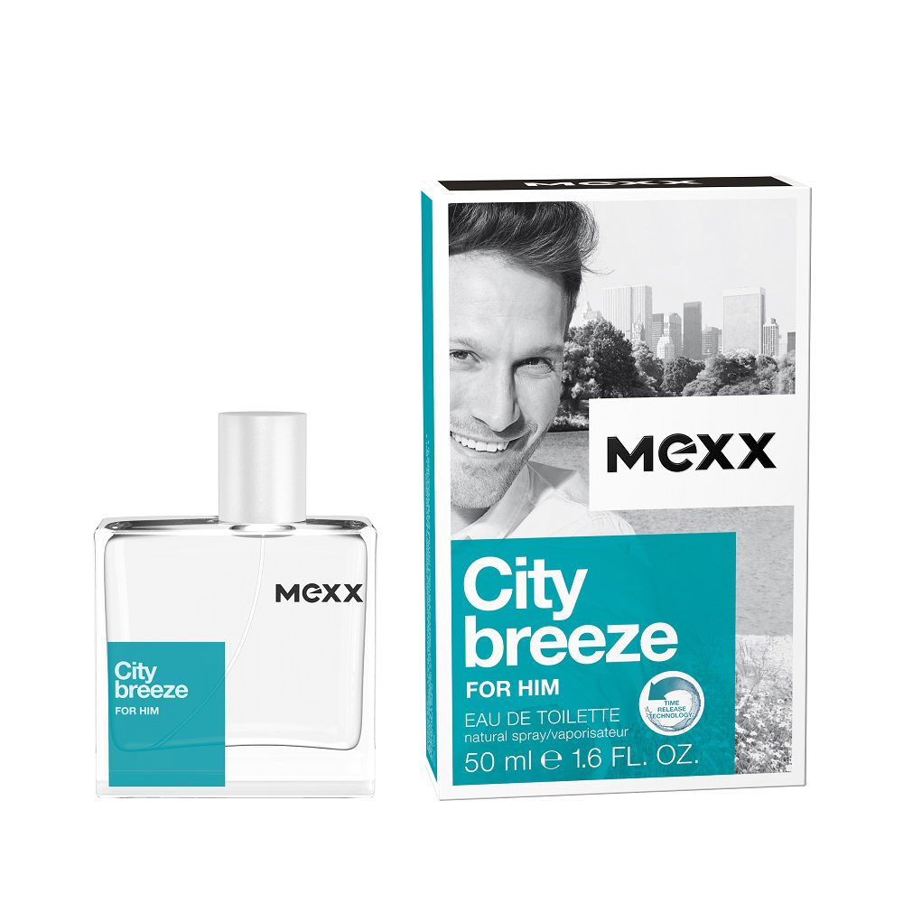 city breeze for him душистая вода 75мл Одеколон City breeze for him eau de toilette spray Mexx, 50 мл