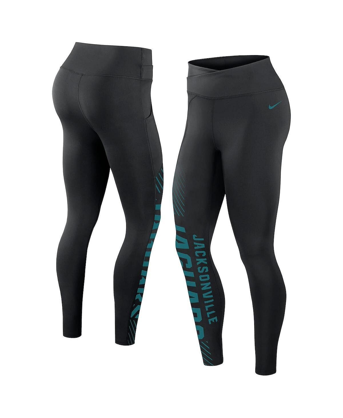 

Черные женские леггинсы-кроссоверы Jacksonville Jaguars Yard Line Nike, черный