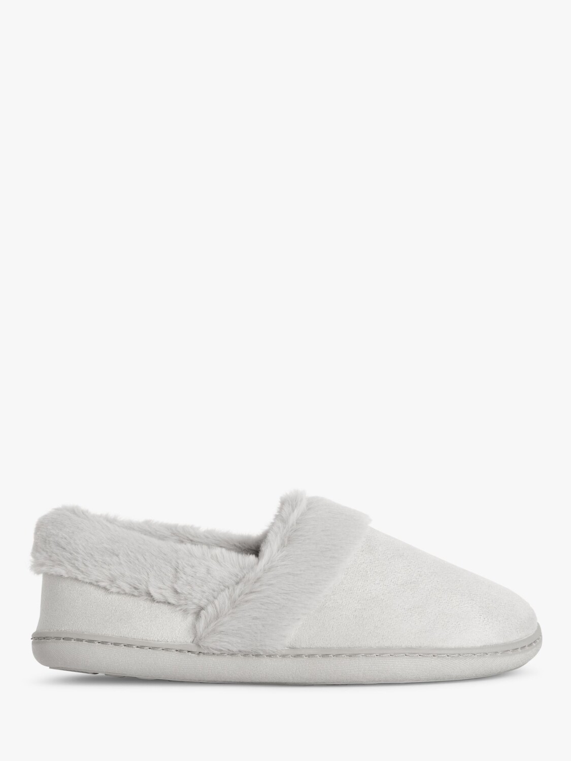 

Тапочки из микрозамши Comfort с манжетами John Lewis, серый