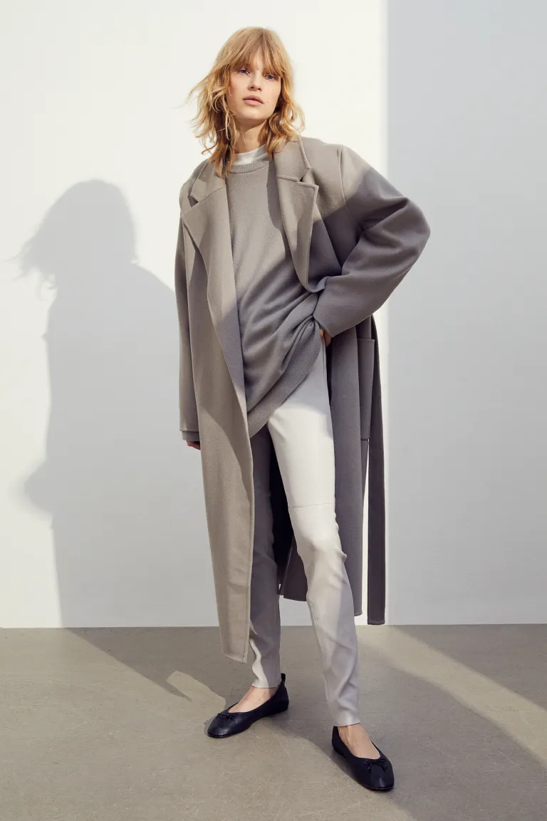 цена Объемный кашемировый свитер H&M, серый