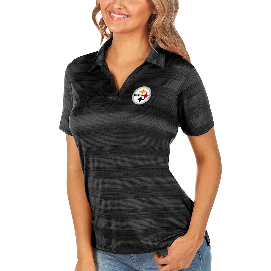 

Поло с коротким рукавом Antigua Pittsburgh Steelers, черный