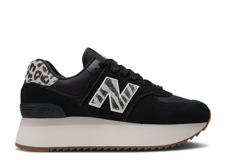 

Кроссовки New Balance WMNS 574+ 'BLACK ANIMAL PRINT', черный