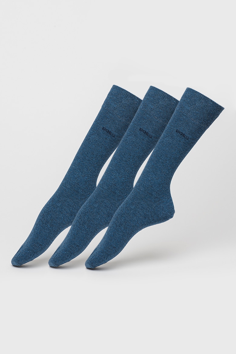 Длинные носки – 3 пары Boss, синий