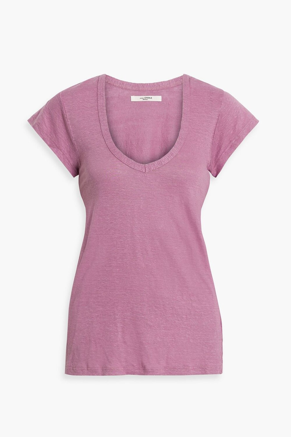 

Футболка Kranger из льняного джерси ISABEL MARANT ÉTOILE, сиреневый