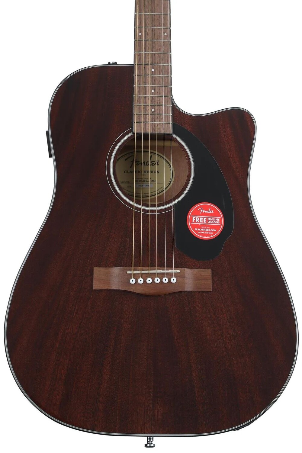 

Акустическая гитара Fender CD-60SCE полностью из красного дерева - натуральная