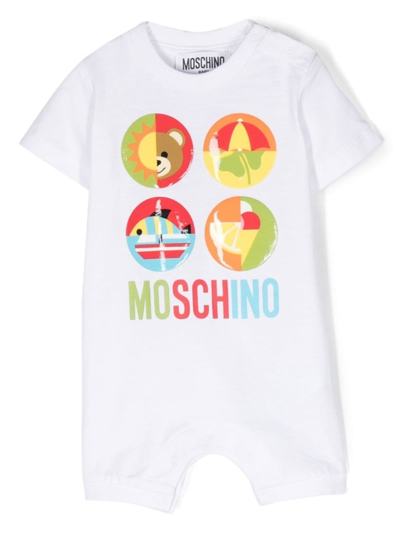 

Moschino Kids ромпер с логотипом, белый