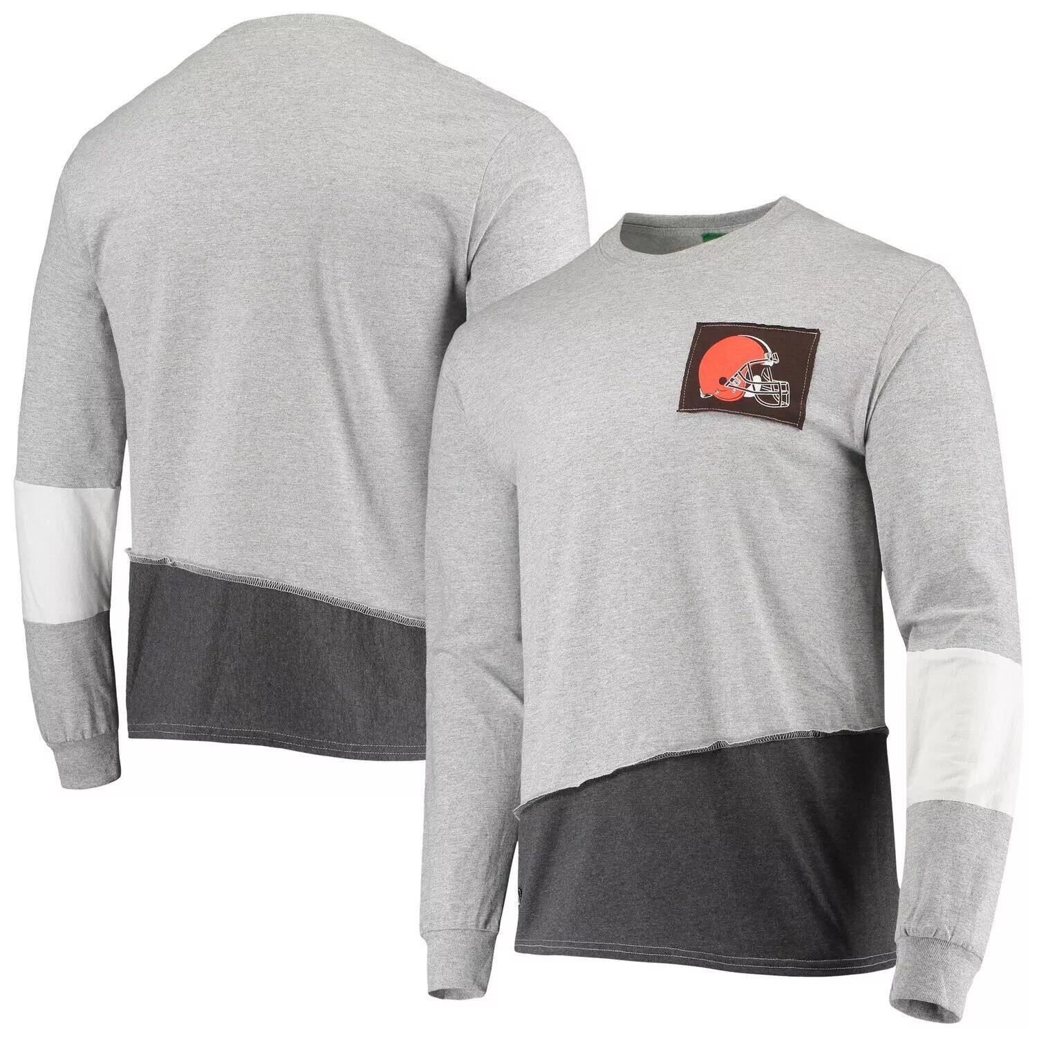 

Мужская футболка Refried Apparel Heather Grey Cleveland Browns с длинными рукавами и устойчивым углом