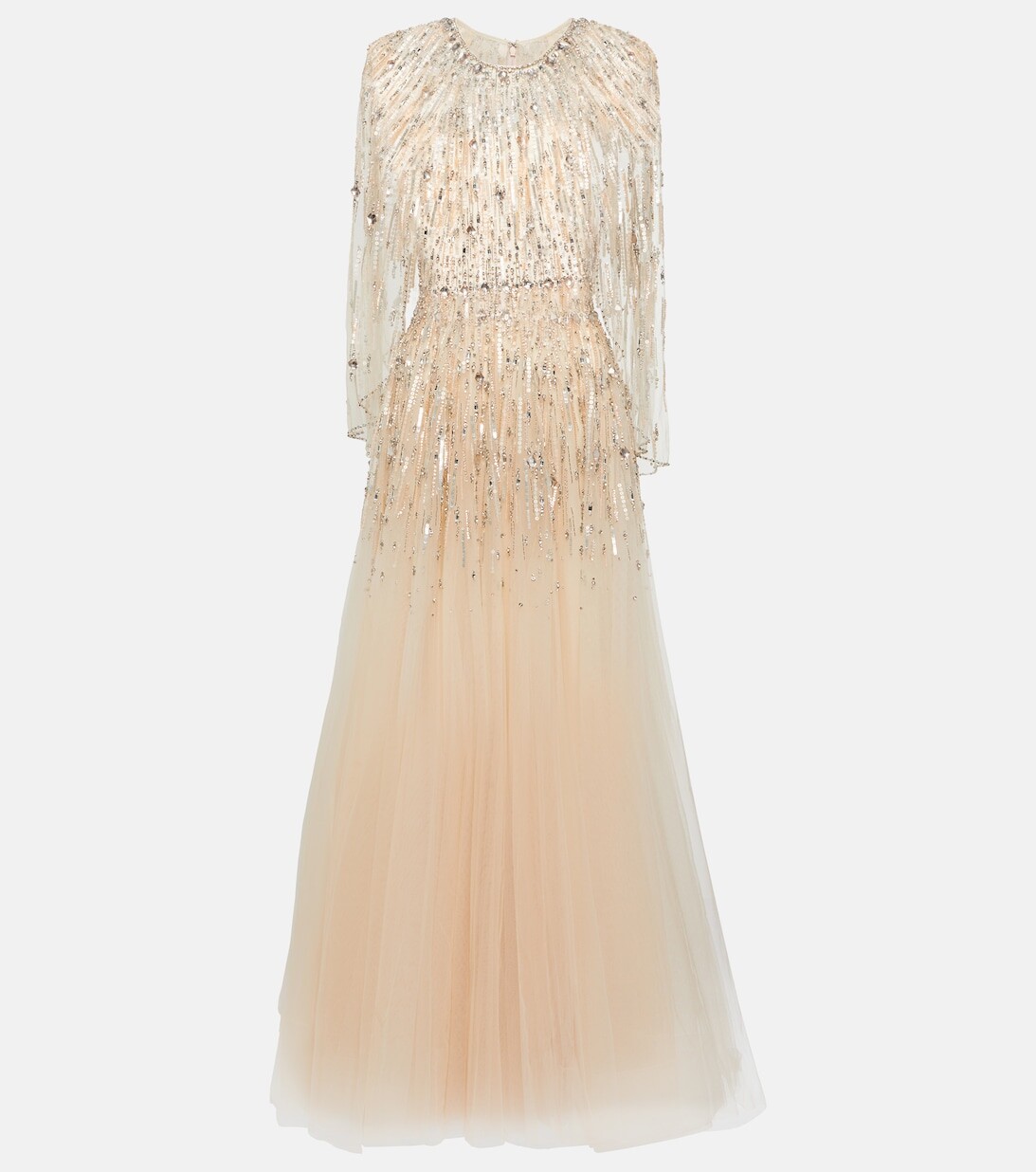 

Декорированное платье Dolores из тюля JENNY PACKHAM, нейтральный