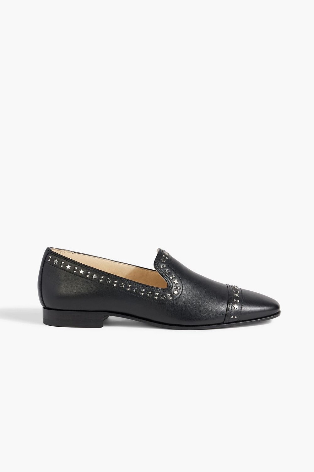 

Кожаные лоферы Saunda с шипами JIMMY CHOO, черный