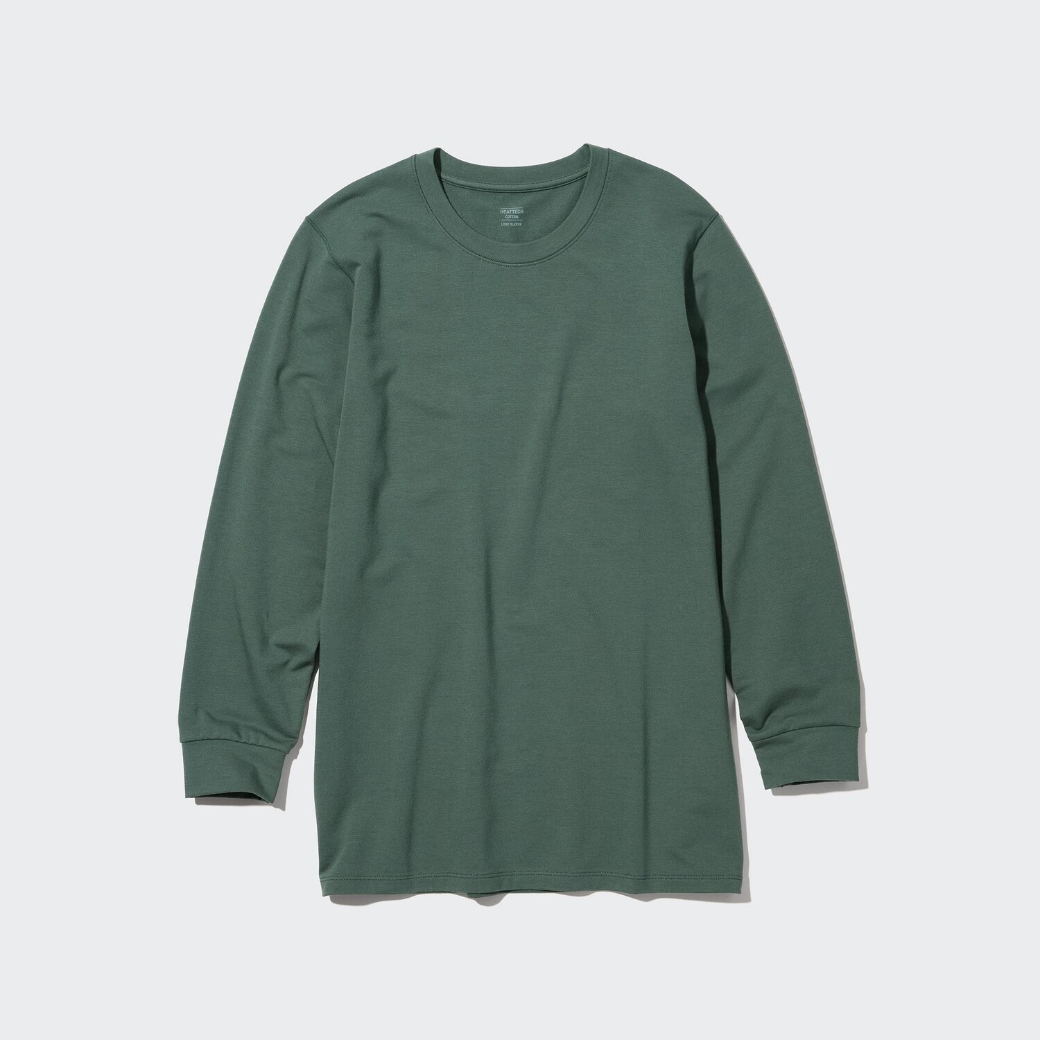

Футболка теплая Uniqlo Heattech с круглым вырезом, оливковый, Зеленый