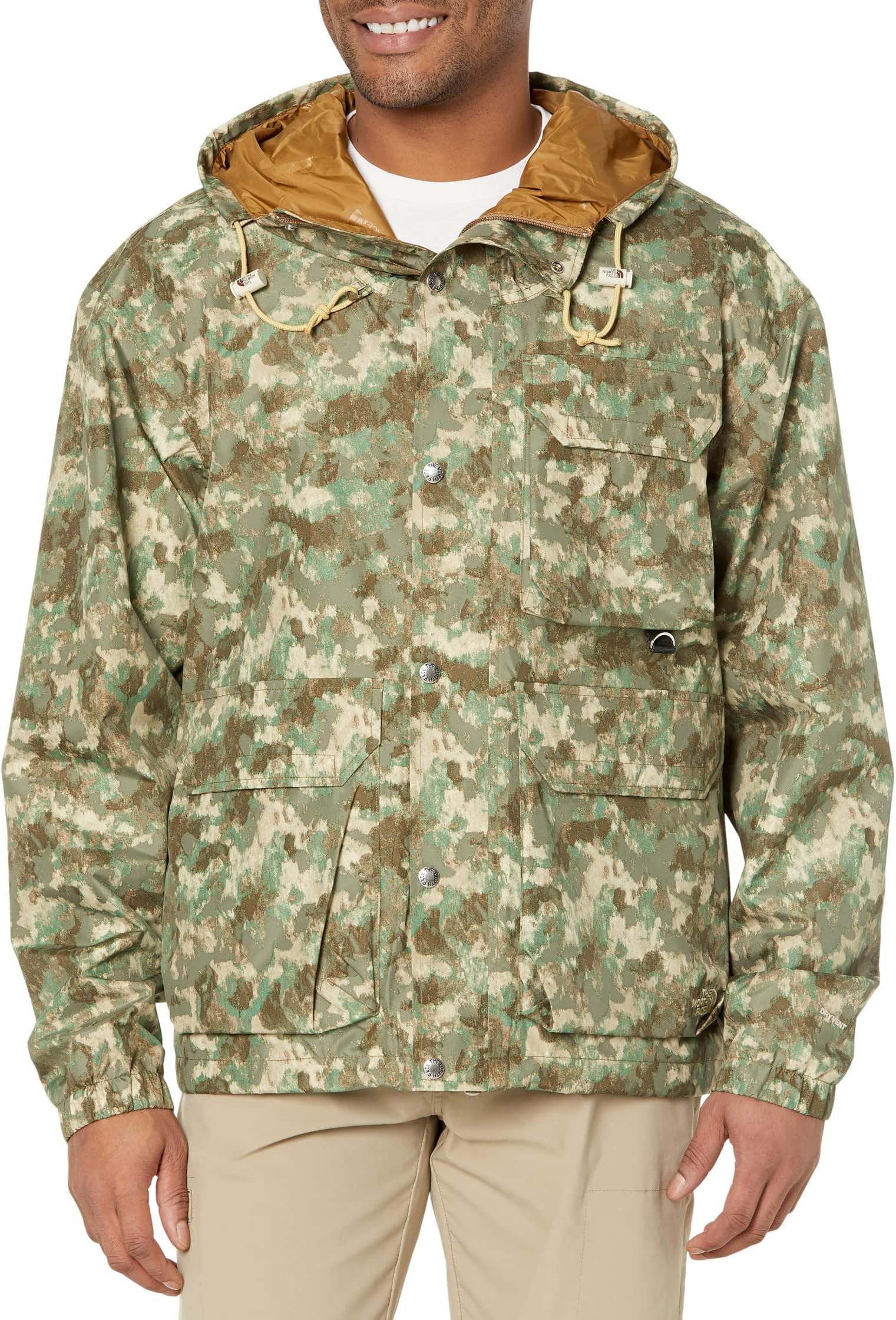 

Дождевик M66 The North Face, цвет Military Olive Stippled Camo Print