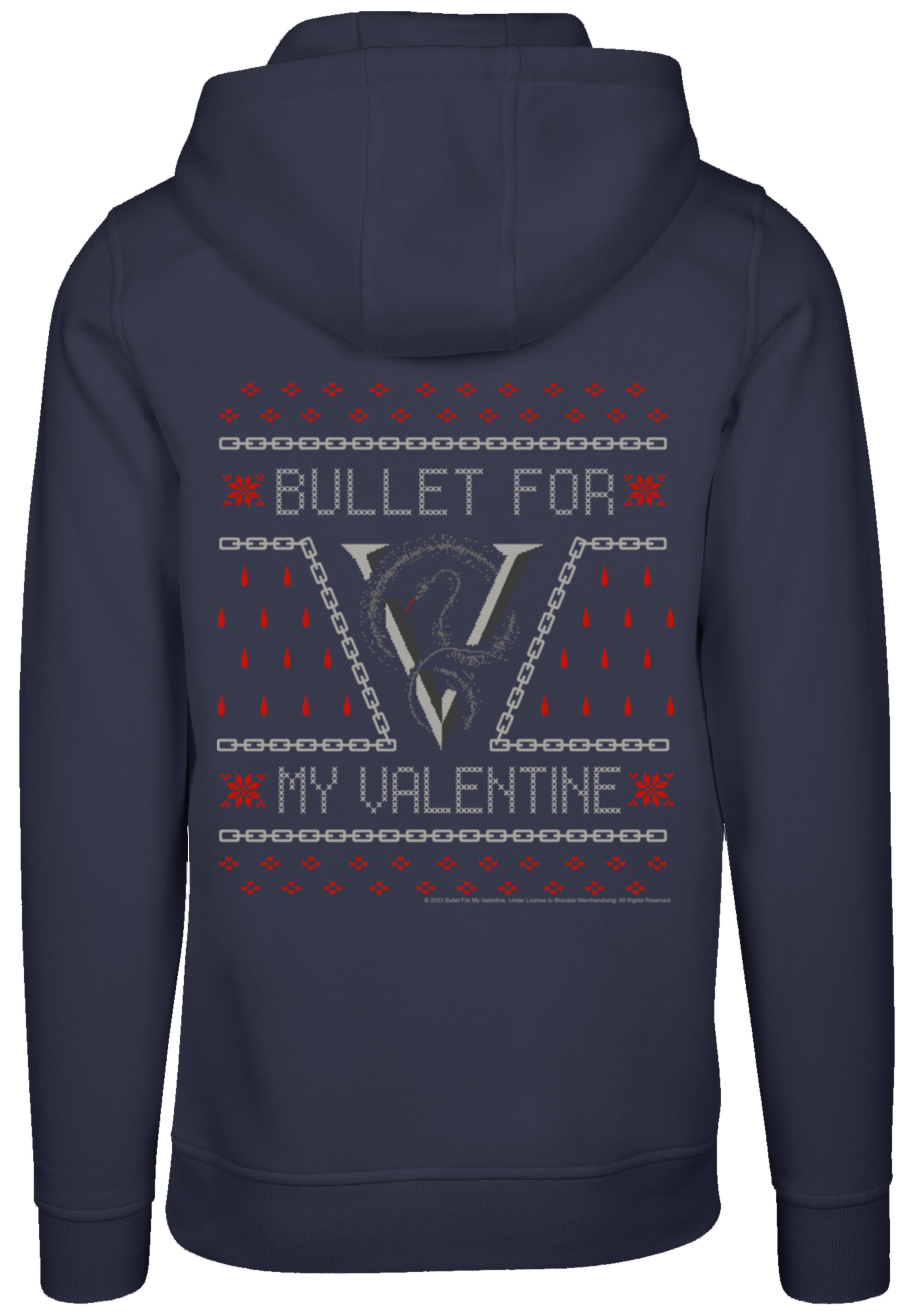 Пуловер F4NT4STIC Hoodie Bullet for my Valentine Metal Band Christmas, темно синий bullet for my valentine scream aim fire