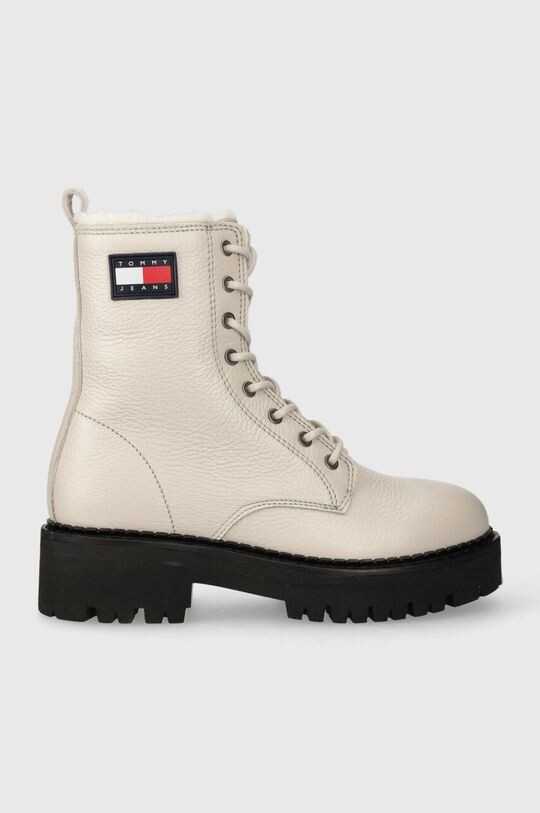 

Кожаные мотоциклетные ботинки TJW URBAN BOOT TUMBLED LTR WL Tommy Jeans, бежевый