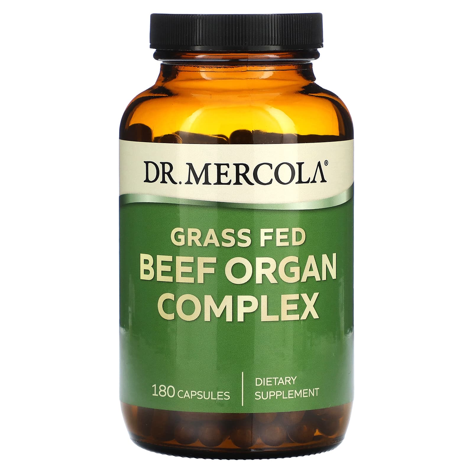 Dr. Mercola Комплекс из говяжьих органов на травяном корме 180 капсул