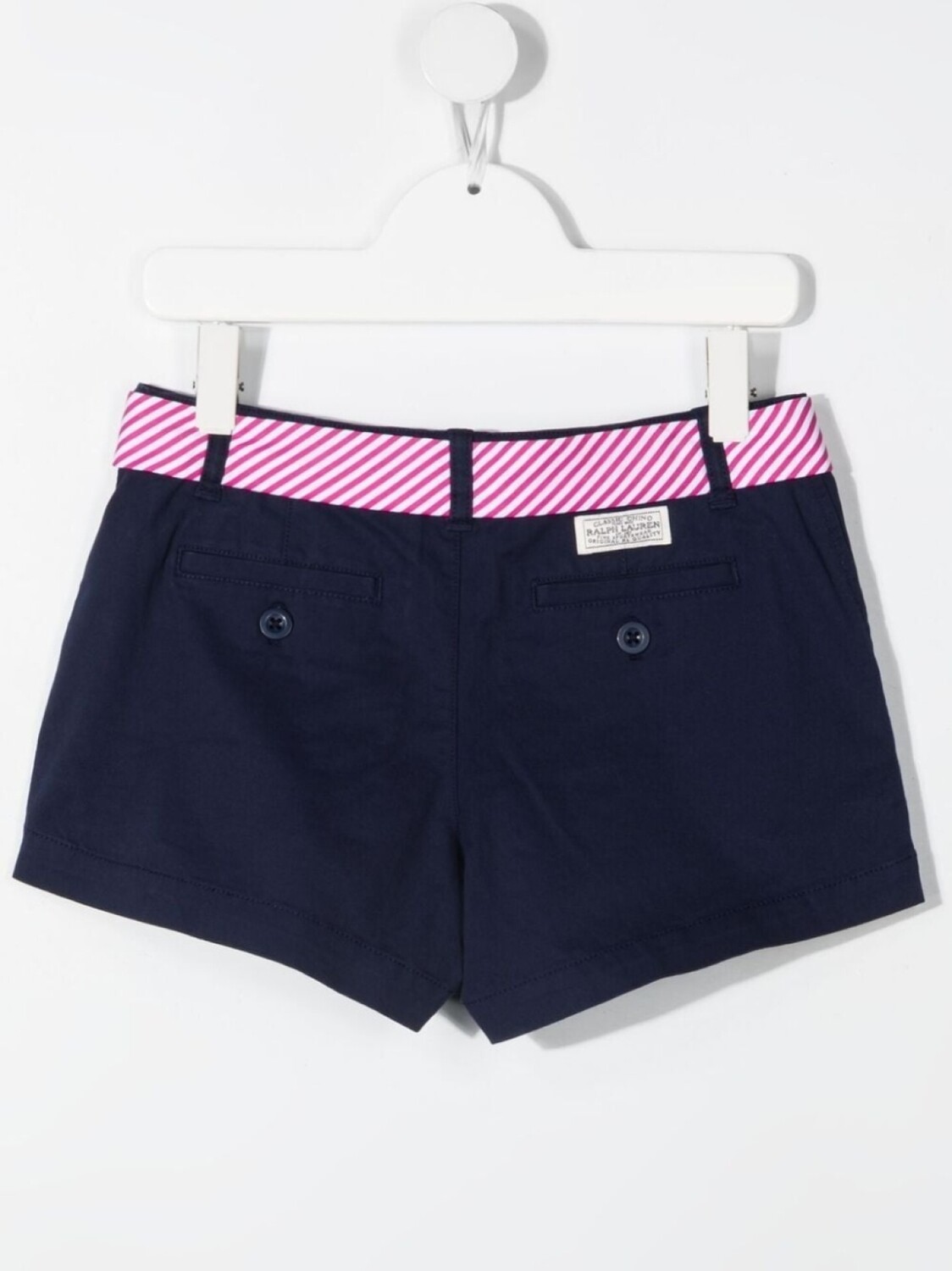 

Шорты с поясом в полоску Ralph Lauren Kids, синий