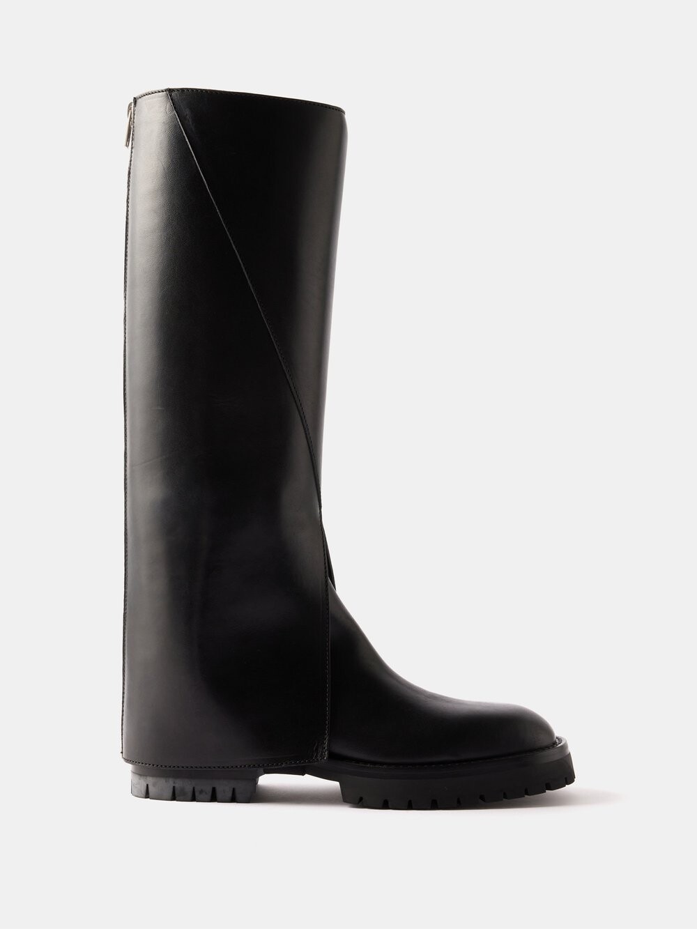 

Кожаные ботинки jay 50 до колена Ann Demeulemeester, черный