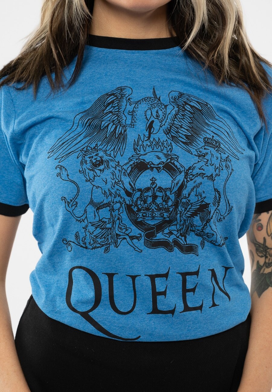 

Футболка с принтом QUEEN CLASSIC CREST RINGER Paradiso Clothing, синий