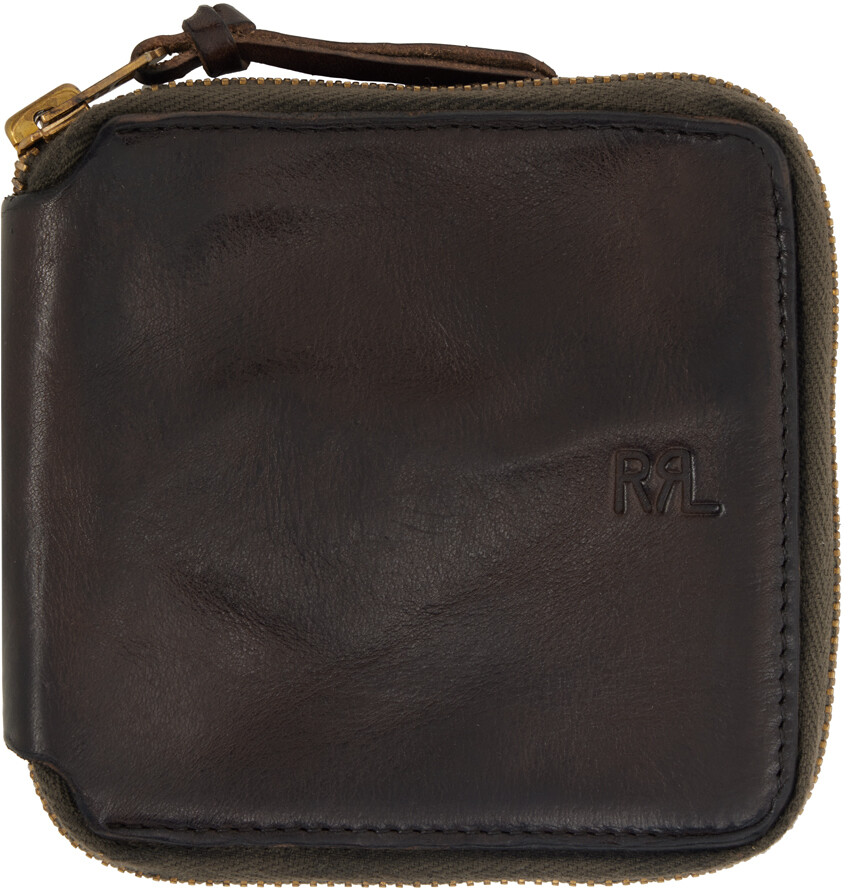 

Коричневый темный кошелек на молнии RRL