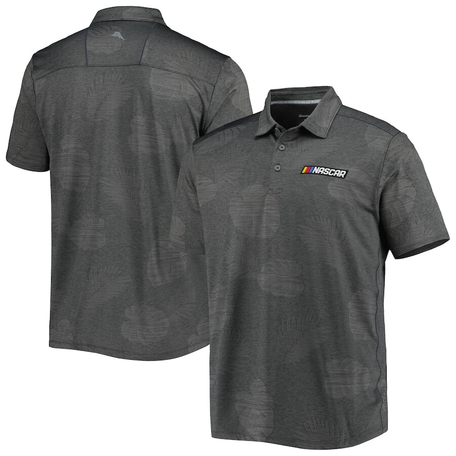 

Поло с коротким рукавом Tommy Bahama Nascar Merchandise, угольный