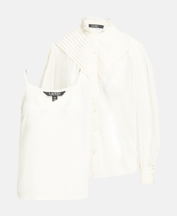 

Элегантная блузка Lauren Ralph Lauren, естественный