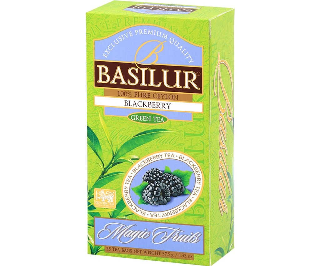 

Чай зеленый BASILUR с Цейлона с ароматом ежевики 37,5 г