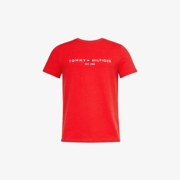 

Футболка из хлопкового джерси с логотипом Tommy Hilfiger, красный