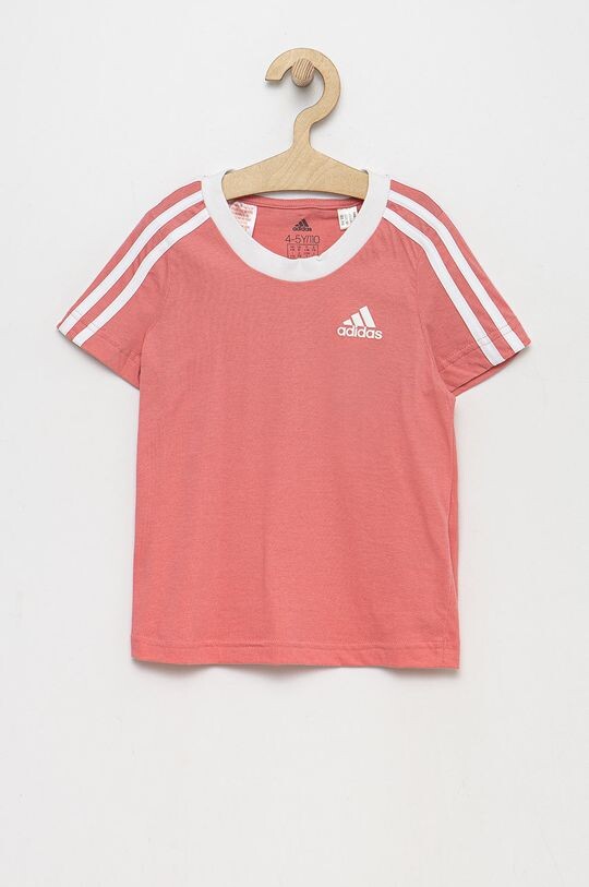 

Детская хлопковая футболка adidas Performance HB7923, розовый