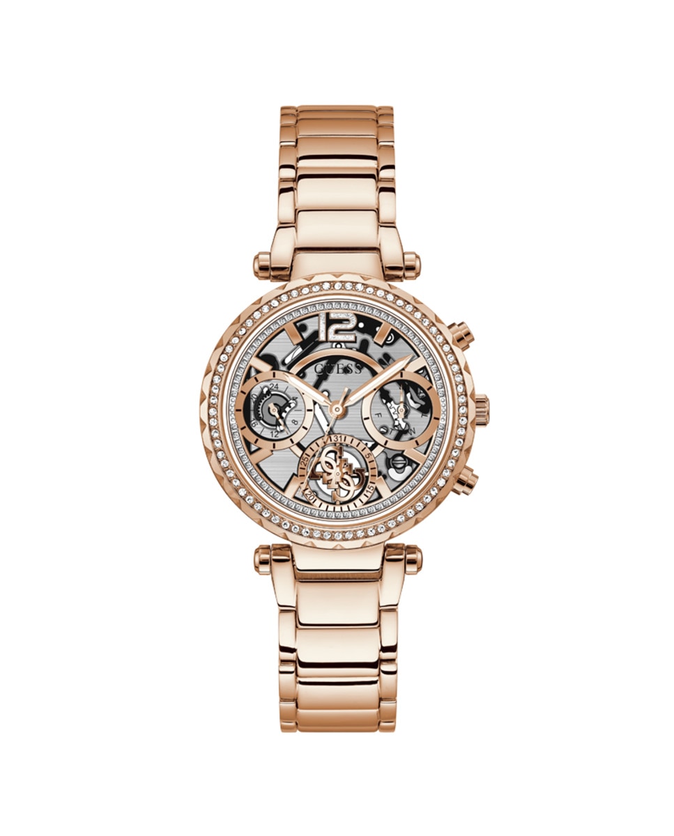 цена Женские часы Solstice GW0403L3 из стали с ремешком из розового золота Guess, золотой