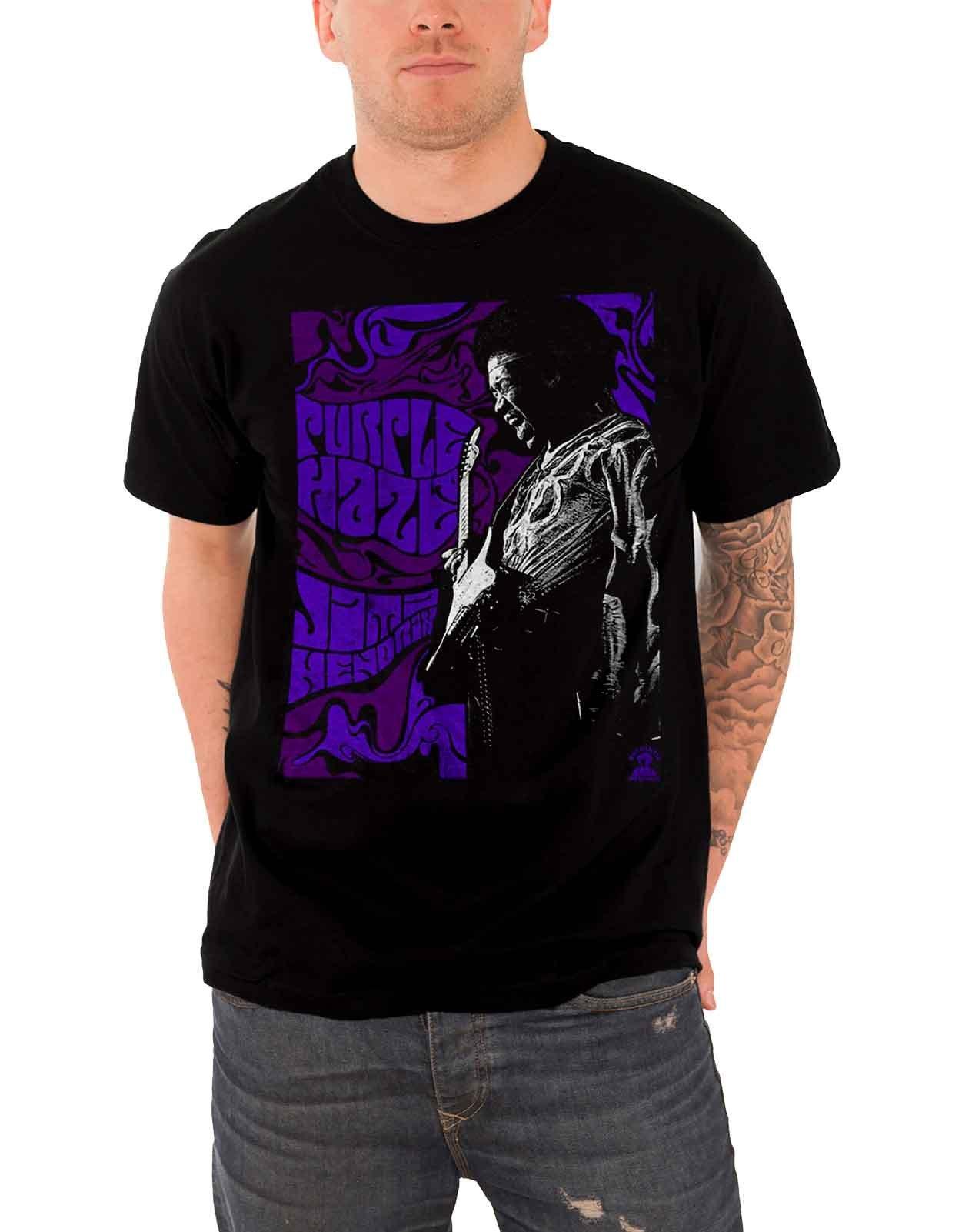 Фиолетовая футболка Haze Jimi Hendrix, черный