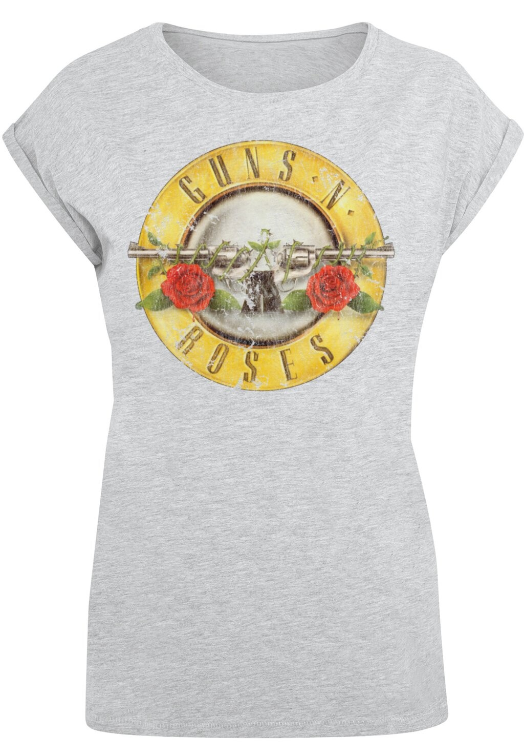 

Футболка с принтом GUNS 'N' ROSES VINTAGE CLASSIC LOGO F4NT4STIC, цвет heather grey