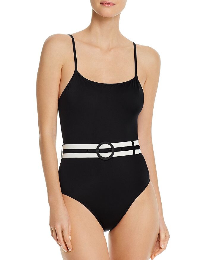 

Слитный купальник Nina с поясом Solid & Striped, Коричневый