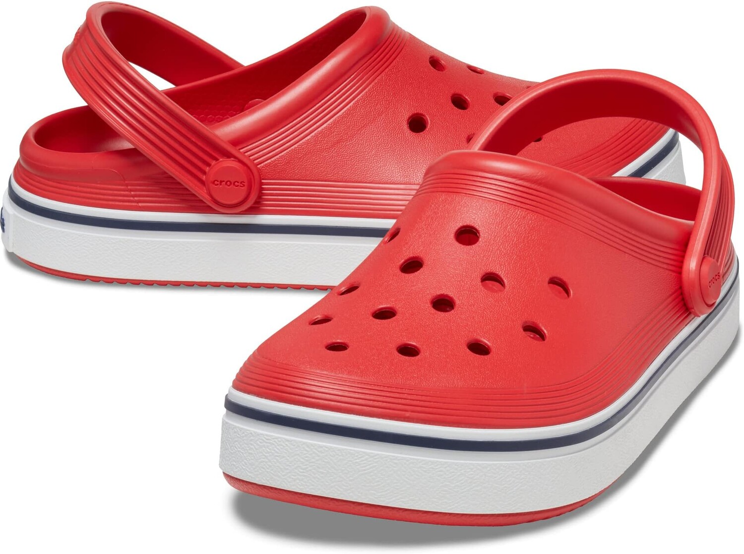 Сабо Off Court Clog Crocs, цвет Flame цена и фото