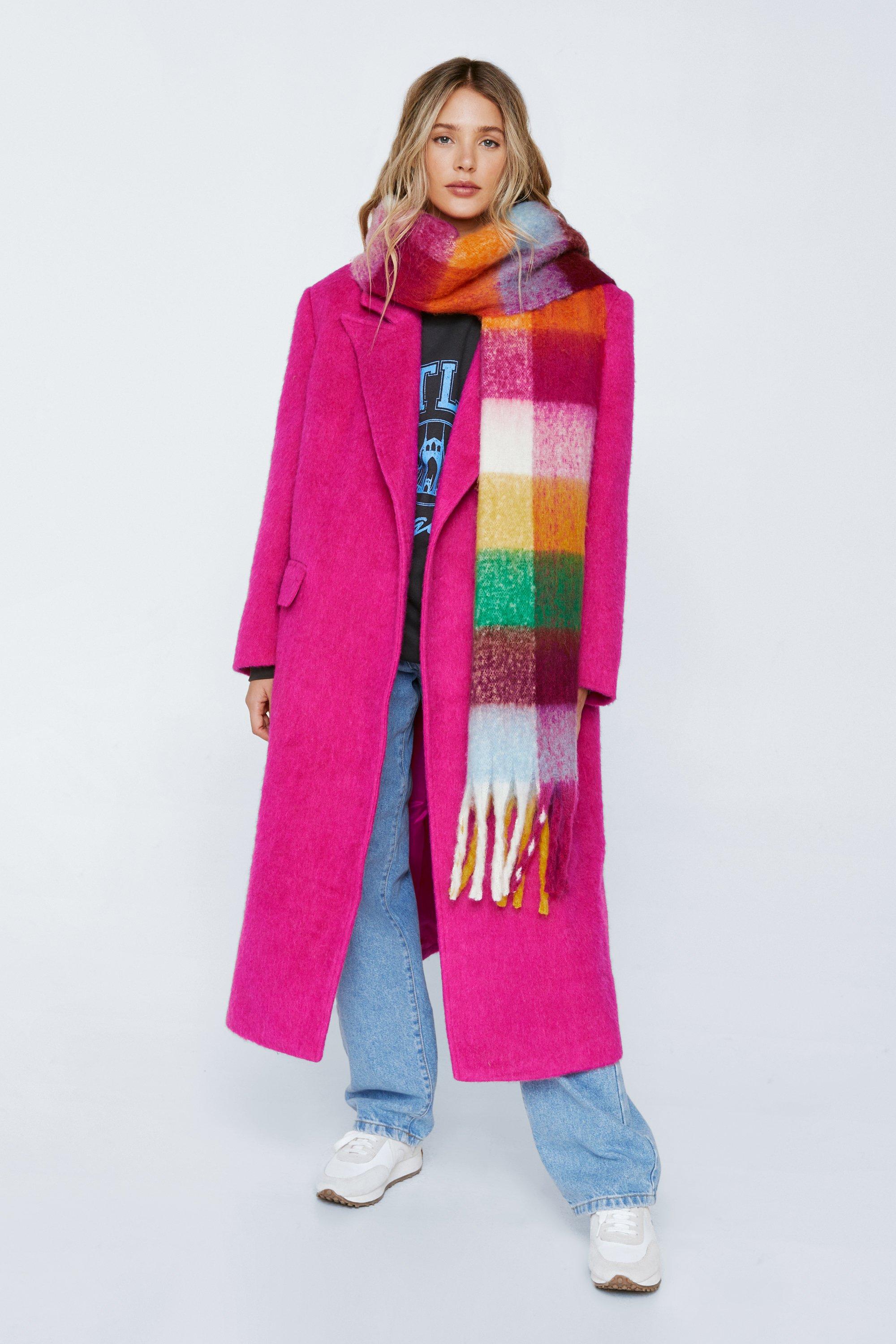 Мужское пальто премиум-класса из матовой шерсти Nasty Gal, розовый осенне зимнее модное мужское шерстяное пальто однотонное однобортное длинное пальто с лацканами повседневное пальто повседневный тренч
