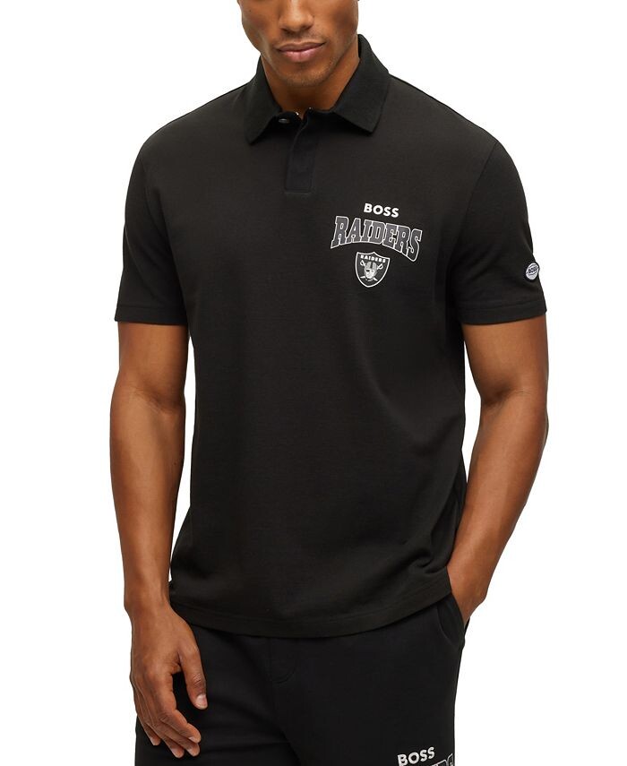 

Коллекция мужских рубашек-поло BOSS by Hugo Boss x NFL, цвет Las Vegas Raiders - Black