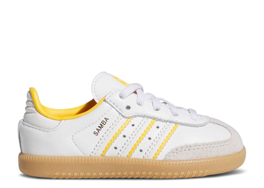 

Кроссовки adidas Samba OG EL I, цвет Crystal White Crew Yellow