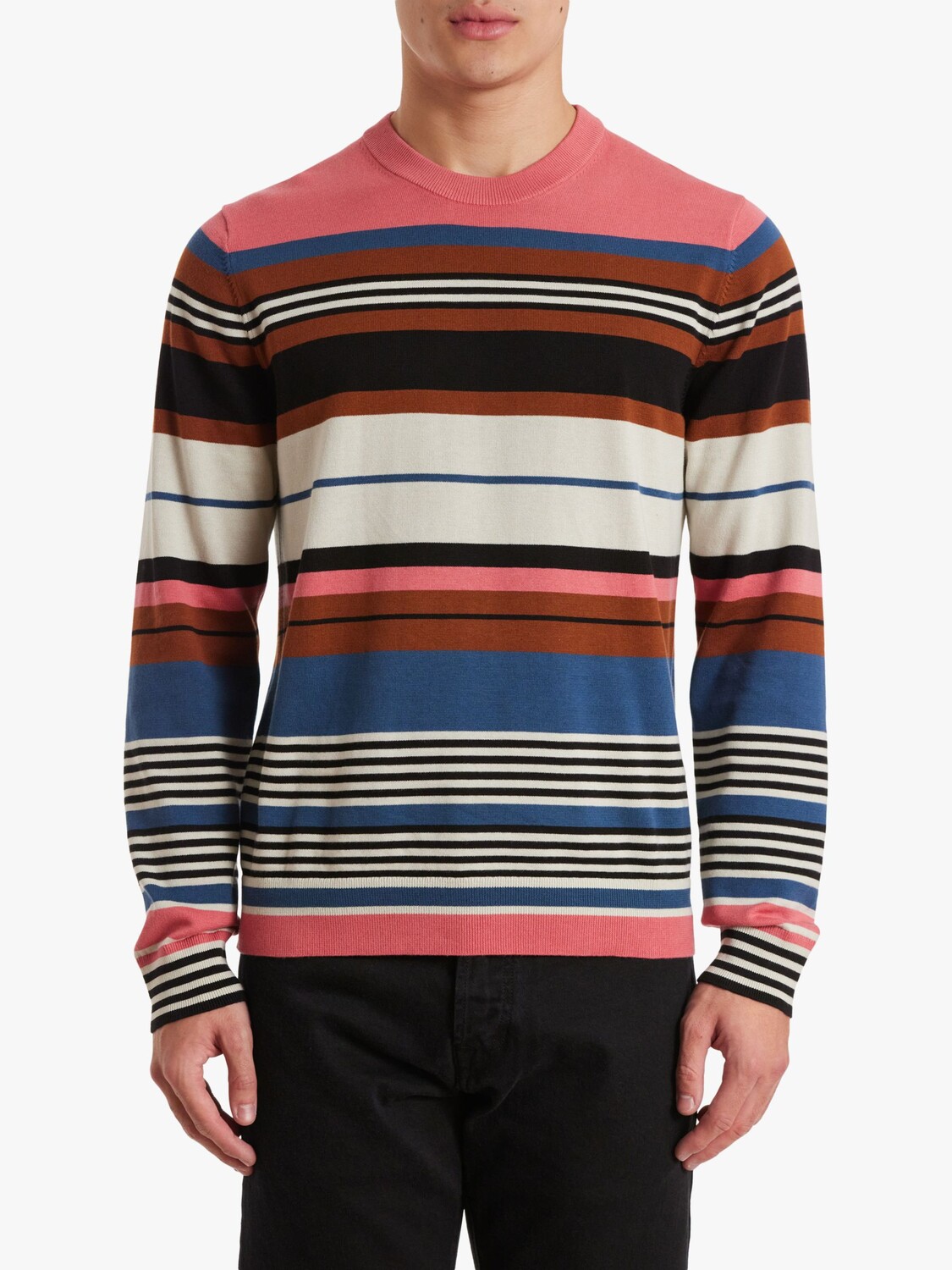 

Джемпер из органического хлопка с круглым вырезом Paul Smith, розовый/мульти
