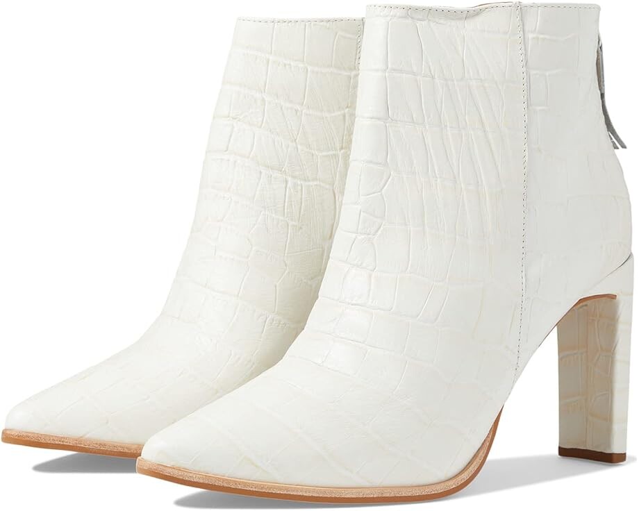 

Ботинки KAANAS Cologne Croc-Embossed High-Heeled Boot, слоновая кость