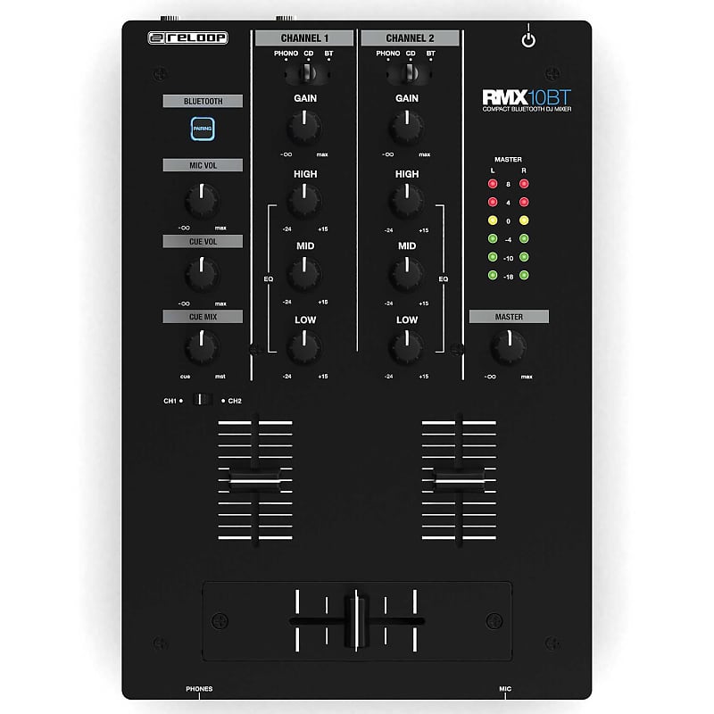 микшер reloop rmx 22i 2 channel midi mixer Микшер Reloop RMX-10-BT Compact Bluetooth DJ Mixer