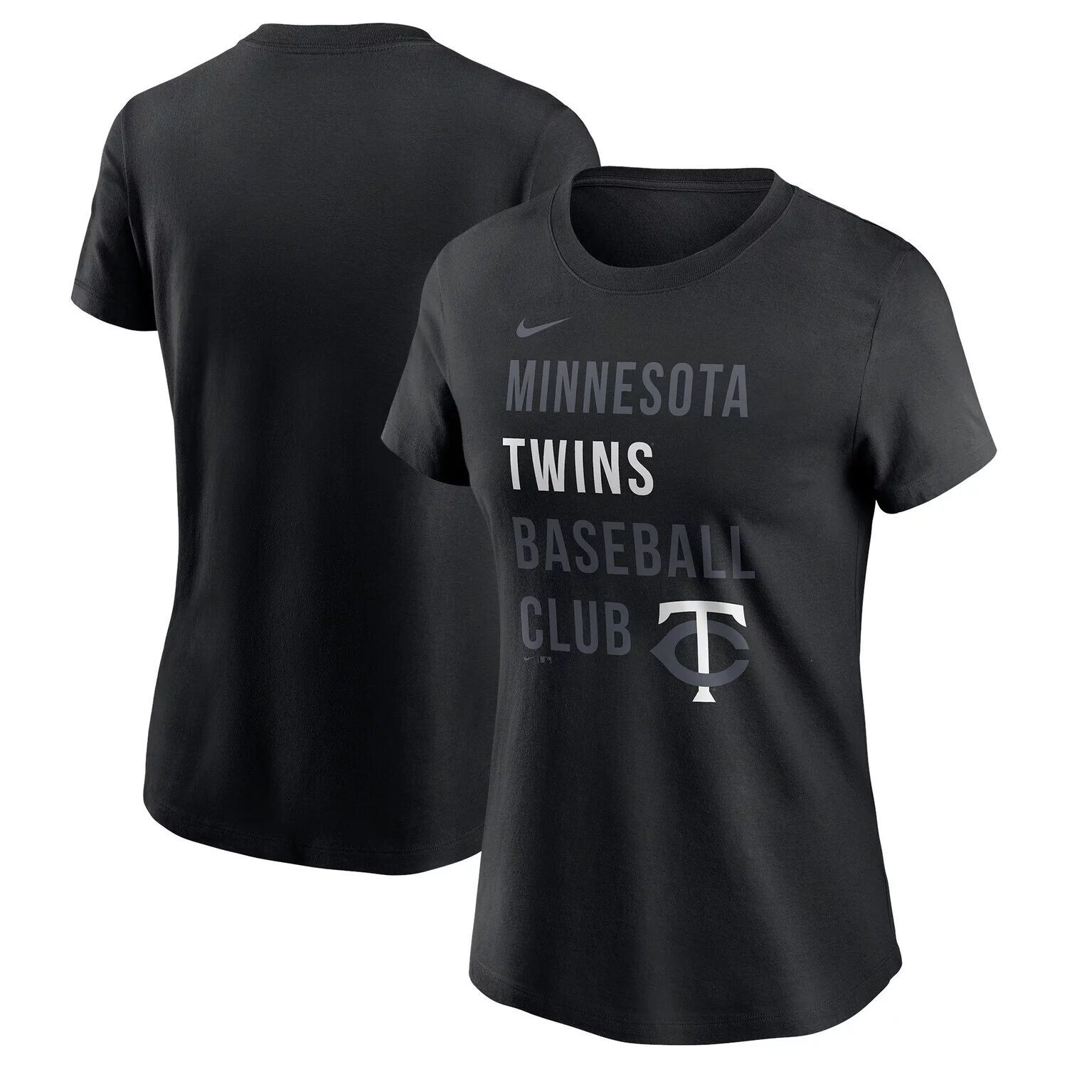 

Женская черная футболка Nike Minnesota Twins Baseball Club Nike, Черный