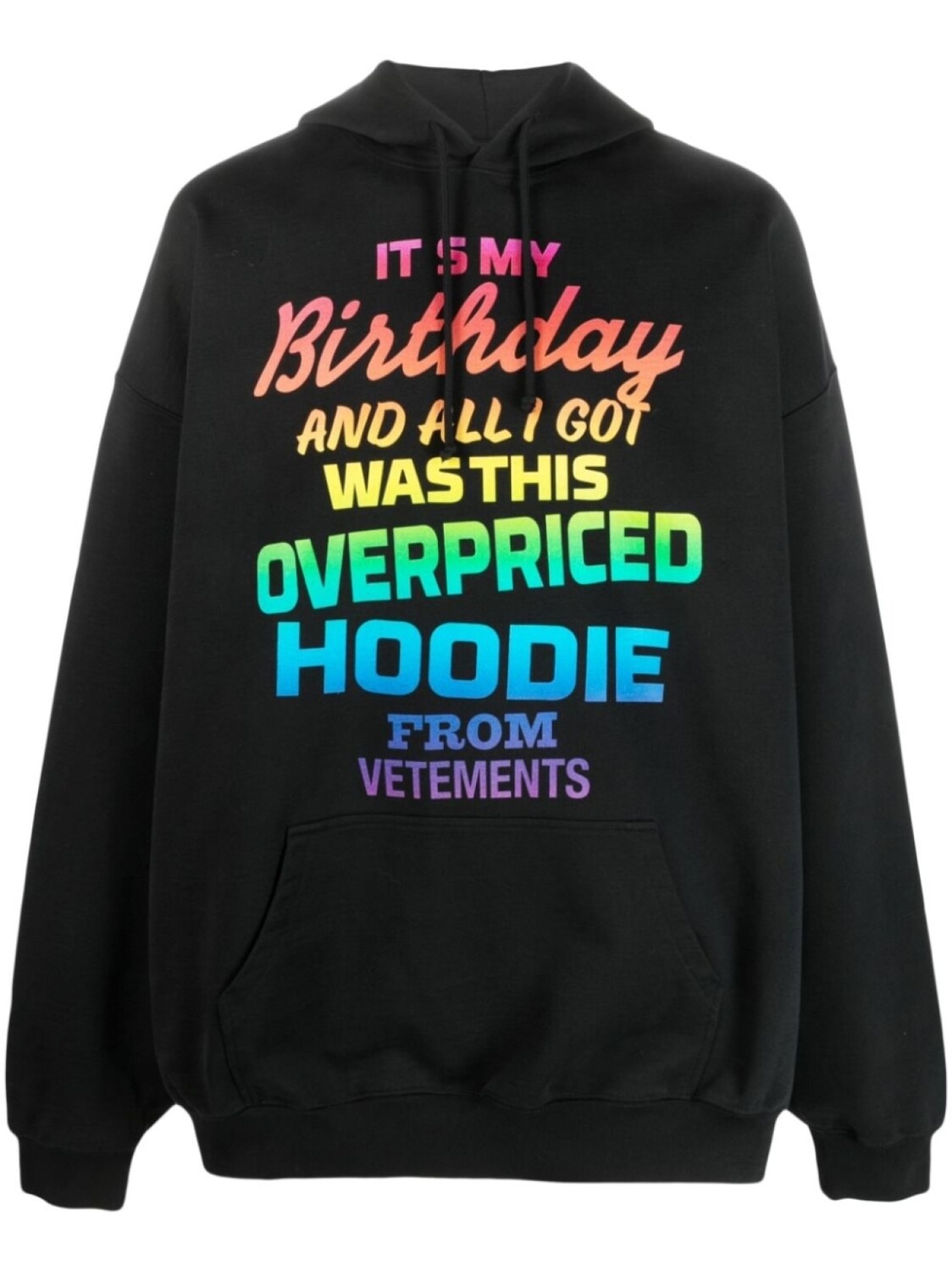 

VETEMENTS худи с принтом, черный