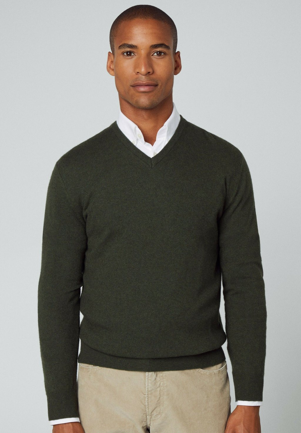 

Свитер Mix V Hackett London, цвет dark green