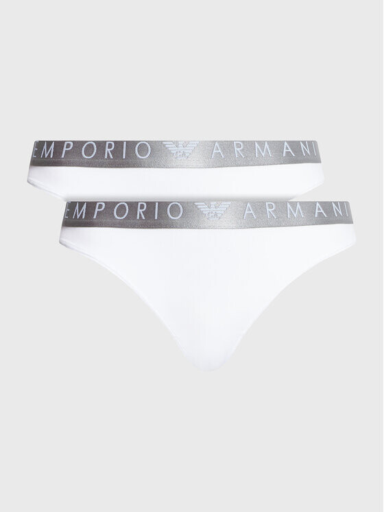 

Комплект из 2 классических женских трусов Emporio Armani Underwear, белый