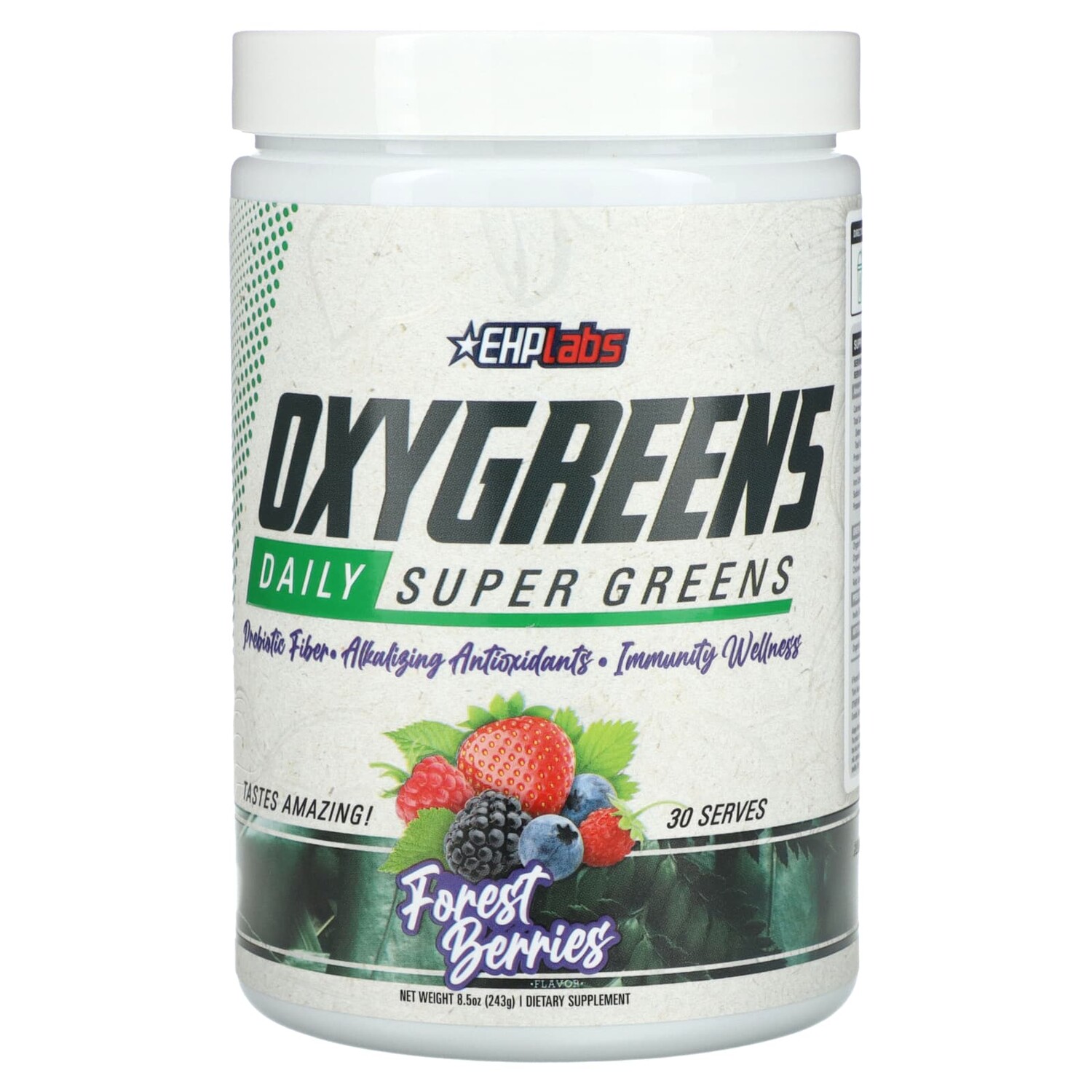 

Oxygreens Daily Super Greens, лесные ягоды, 243 г (8,5 унции), EHPlabs