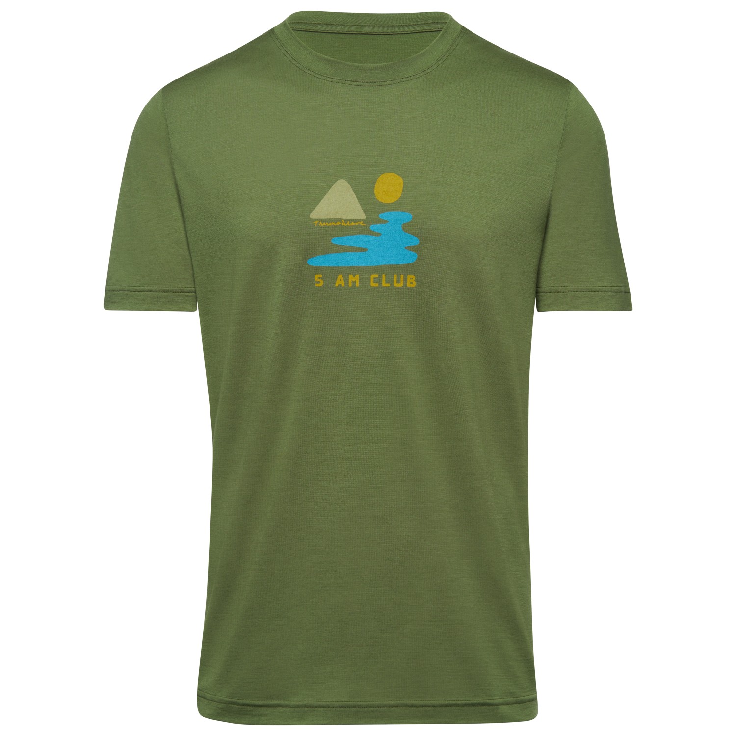 Рубашка из мериноса Thermowave Merino Life T Shirt 5AM Club, цвет Camping Green