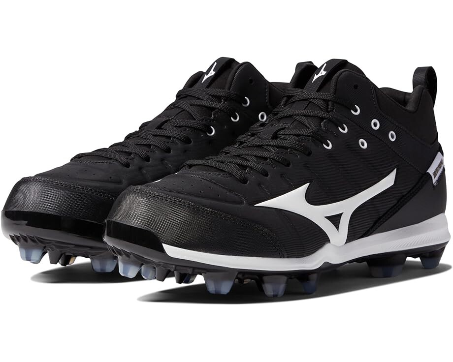 

Кроссовки Mizuno Ambition 2 TPU Mid Molded Baseball Cleat, черный/белый